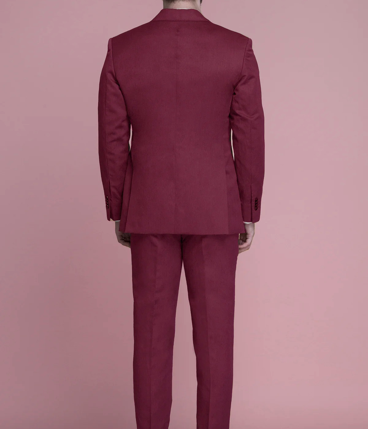 Burgundy Summer Linen Suit- view-1