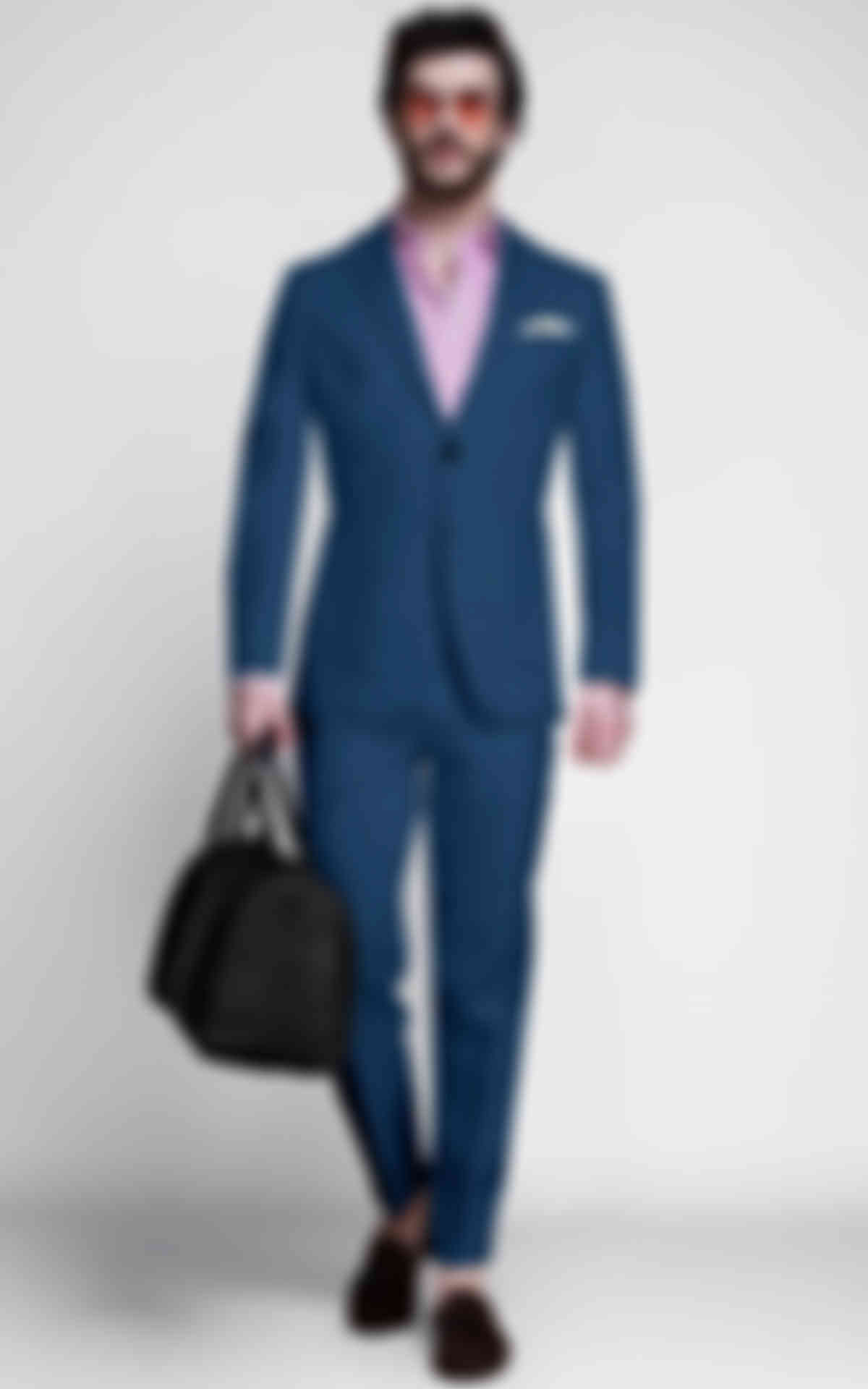 Dusty Blue Linen Suit