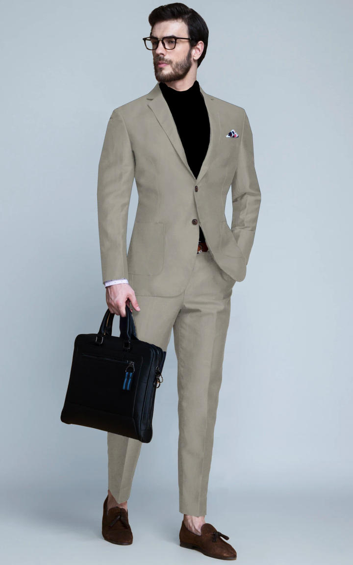 Dusty Sage Green Linen Suit image