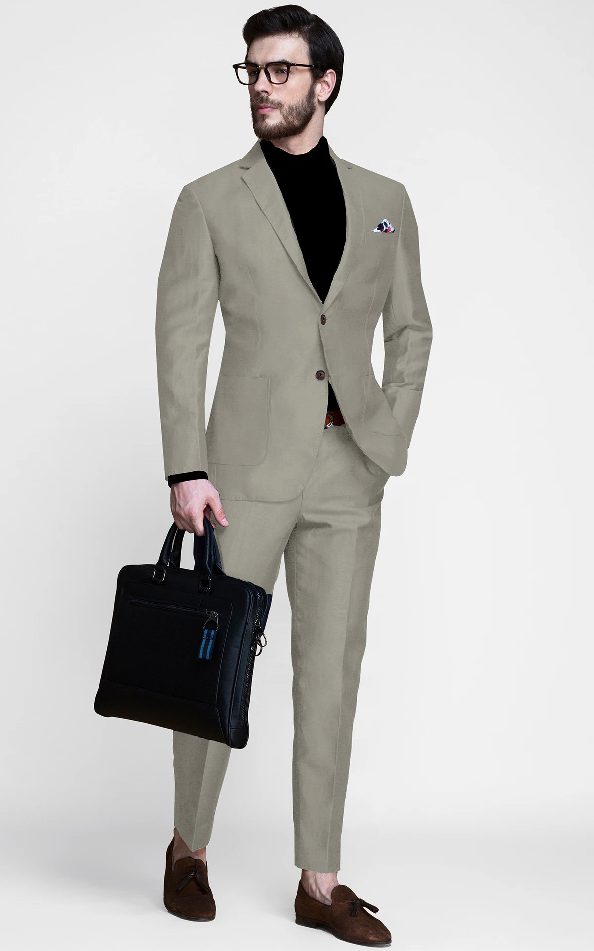 Dusty Sage Green Linen Suit