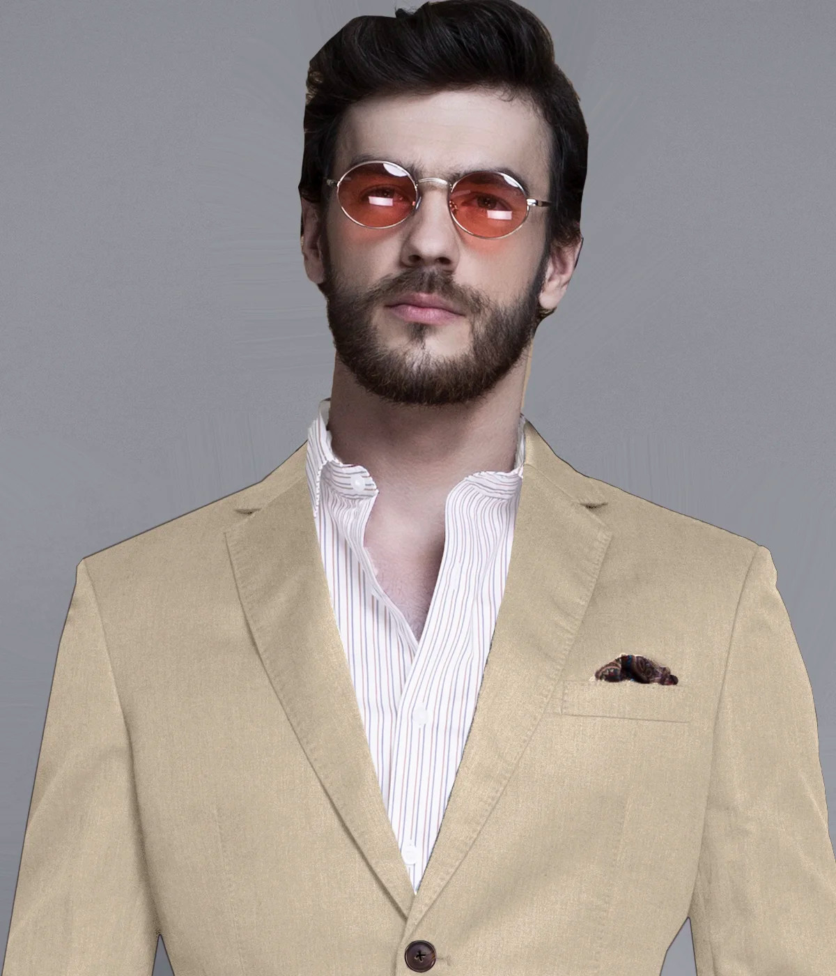 Colorado Camel Linen Suit-1