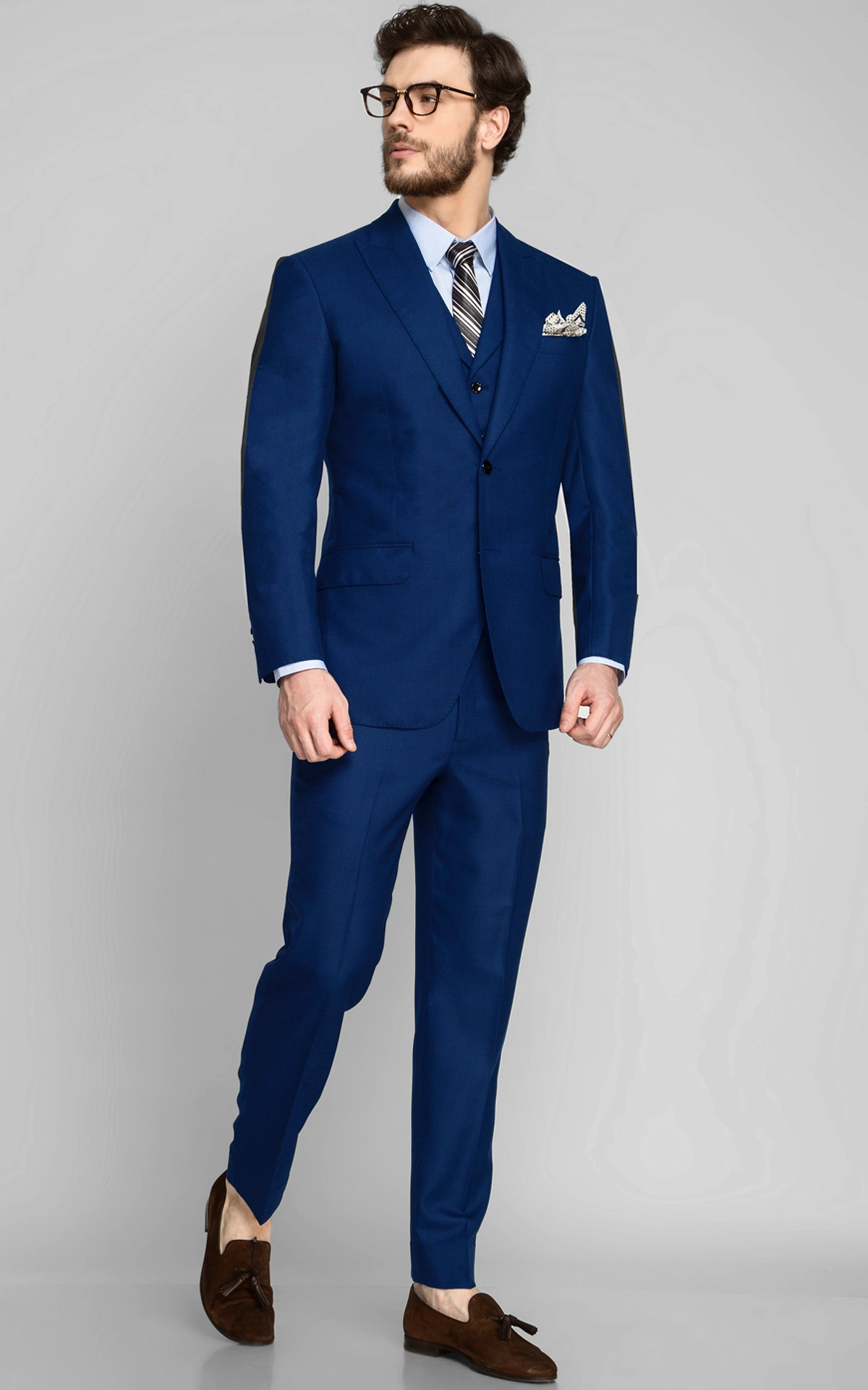 Royal Blue Vegan Suit