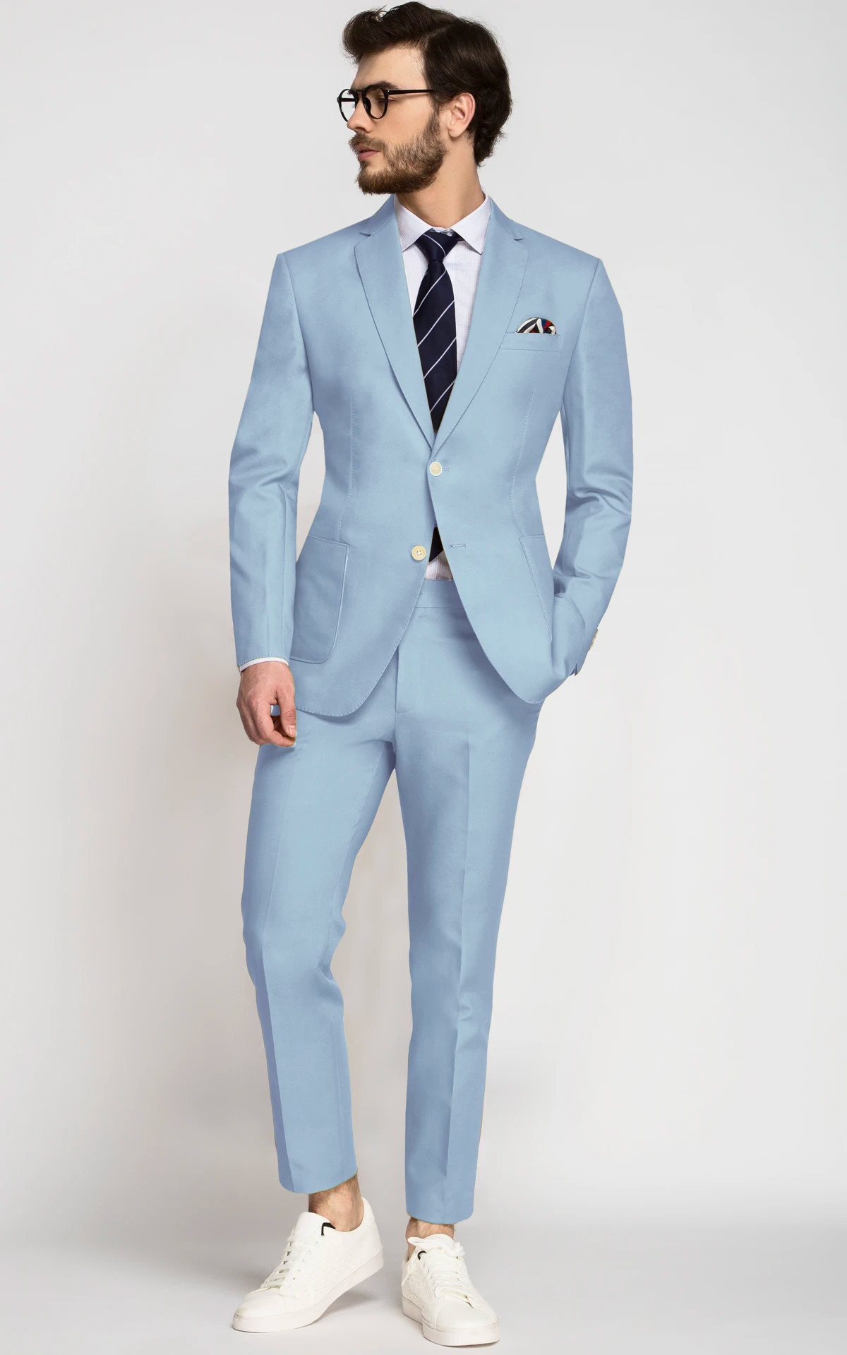 Carmel Light Blue Vegan Suit