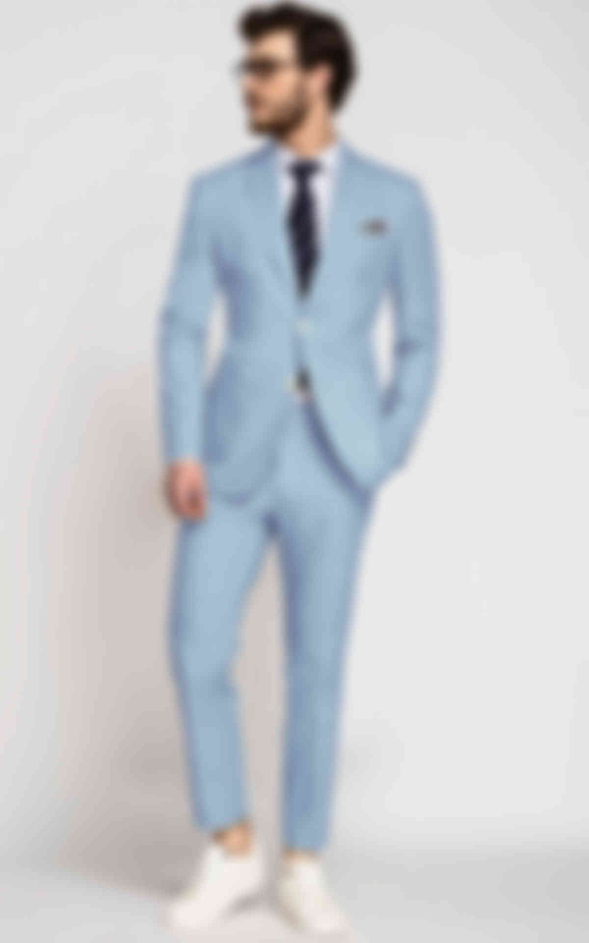 Carmel Light Blue Vegan Suit