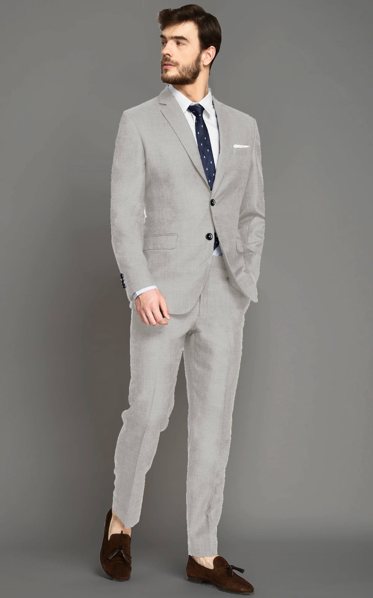 Ross Light Grey Vegan Suit