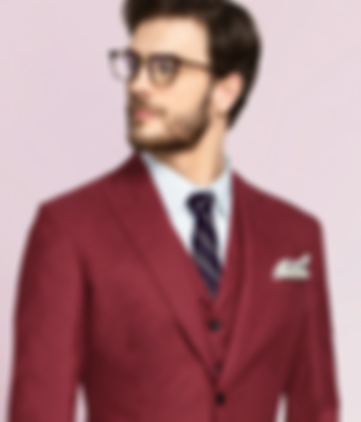 California Cherry Red Wool Suit-1