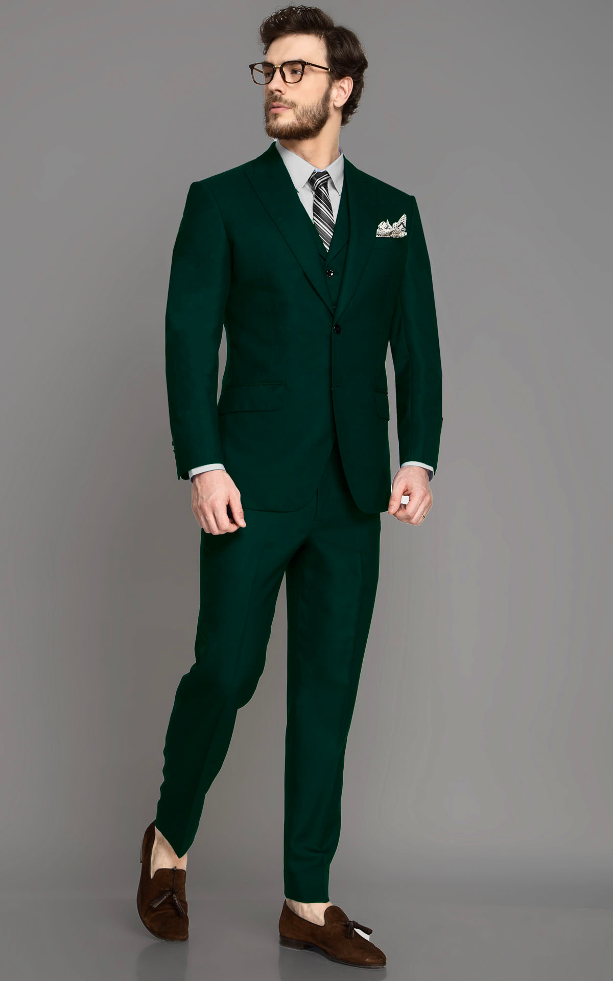 Alaska Pine Green Wool Suit