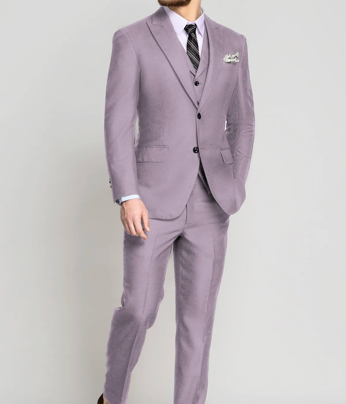Seattle Lilac Lavender Wool Suit- view-2
