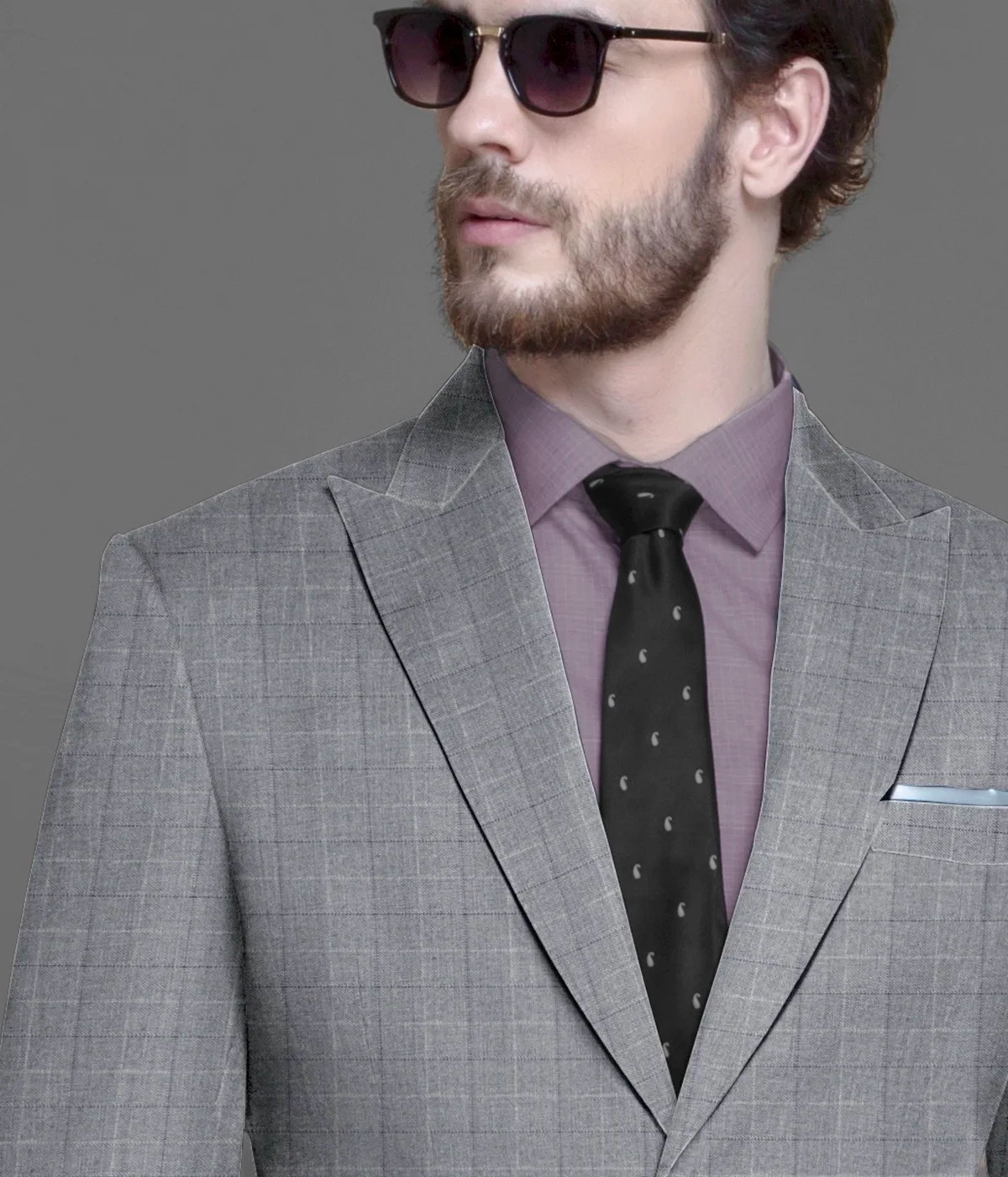 Berlin Grey Checks Vegan Suit-1