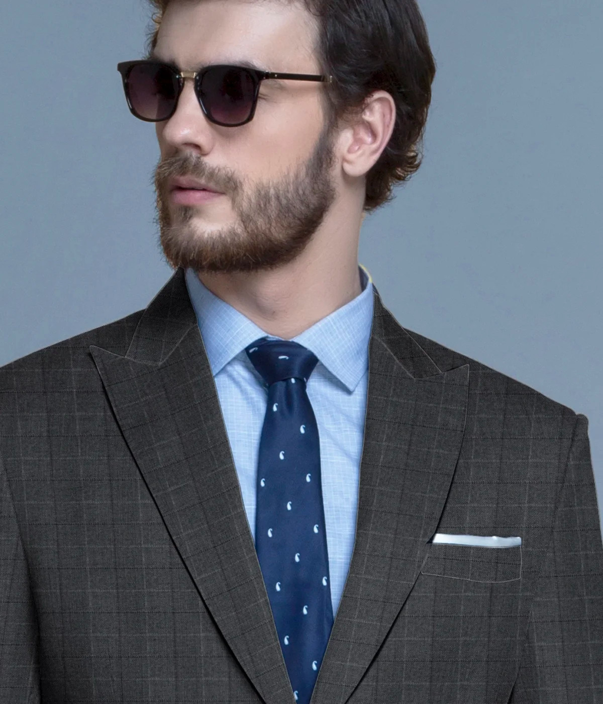 London Gray Checks Vegan Suit-1