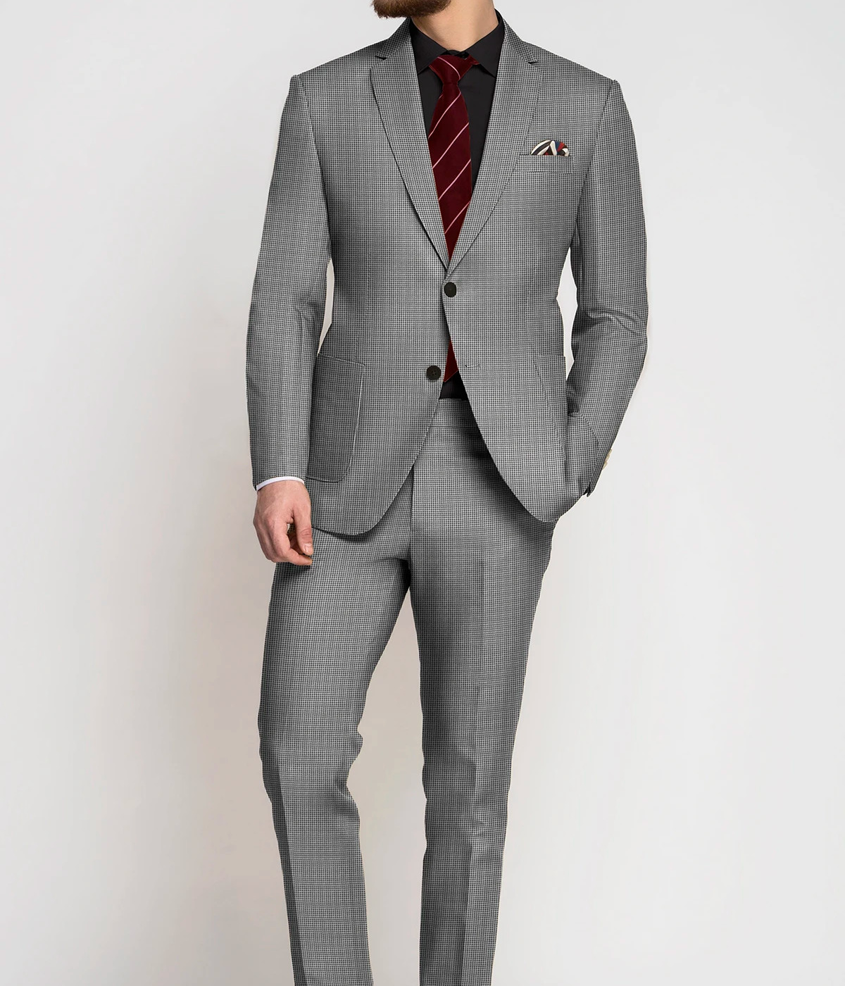 Charleston Gray Micro-Houndstooth Suit- view-2