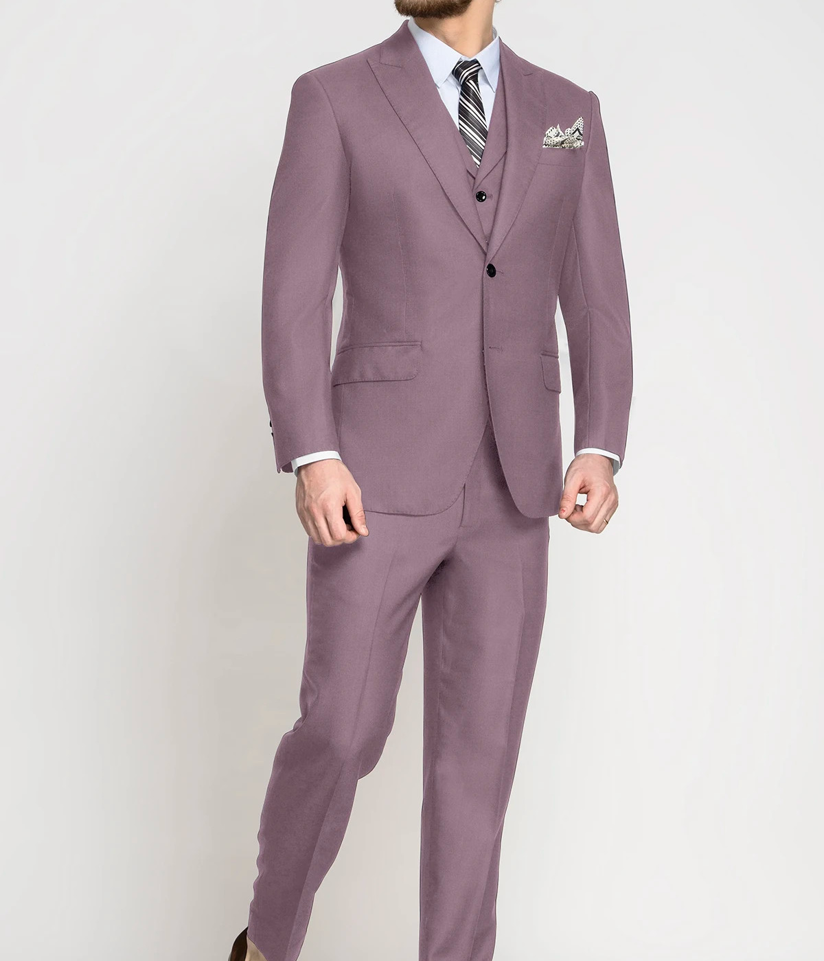 Mauve Purple Wool Suit- view-2