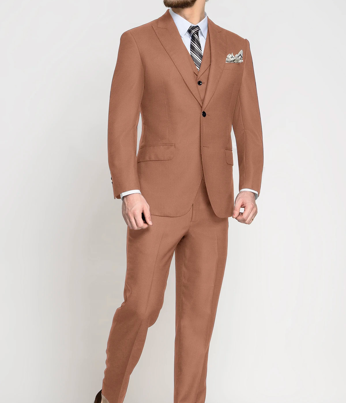 Sedona Pastel Rust Wool Suit- view-2