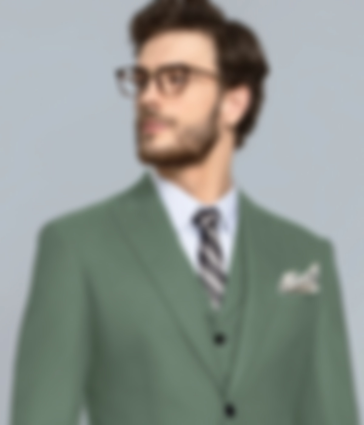 Sage Green Wool Suit - Hangrr