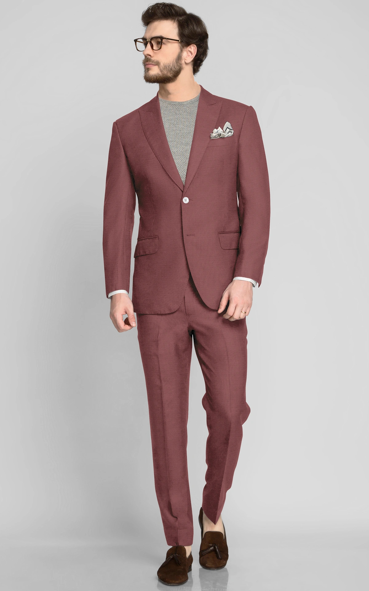 Portland Dusty Rose Wool Suit