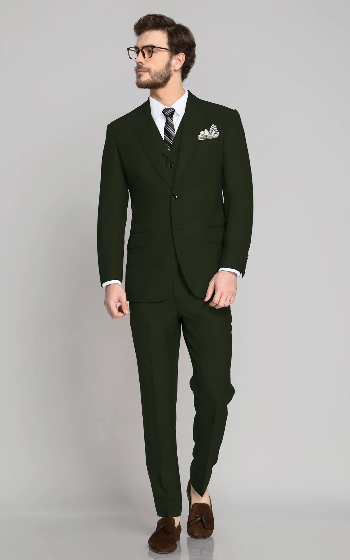 Wyoming Forest Green Wool Suit