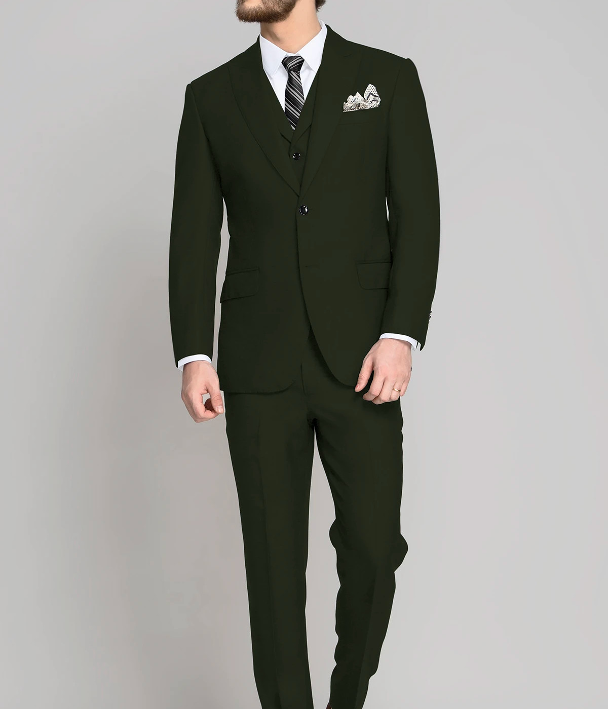 Wyoming Forest Green Wool Suit- view-2