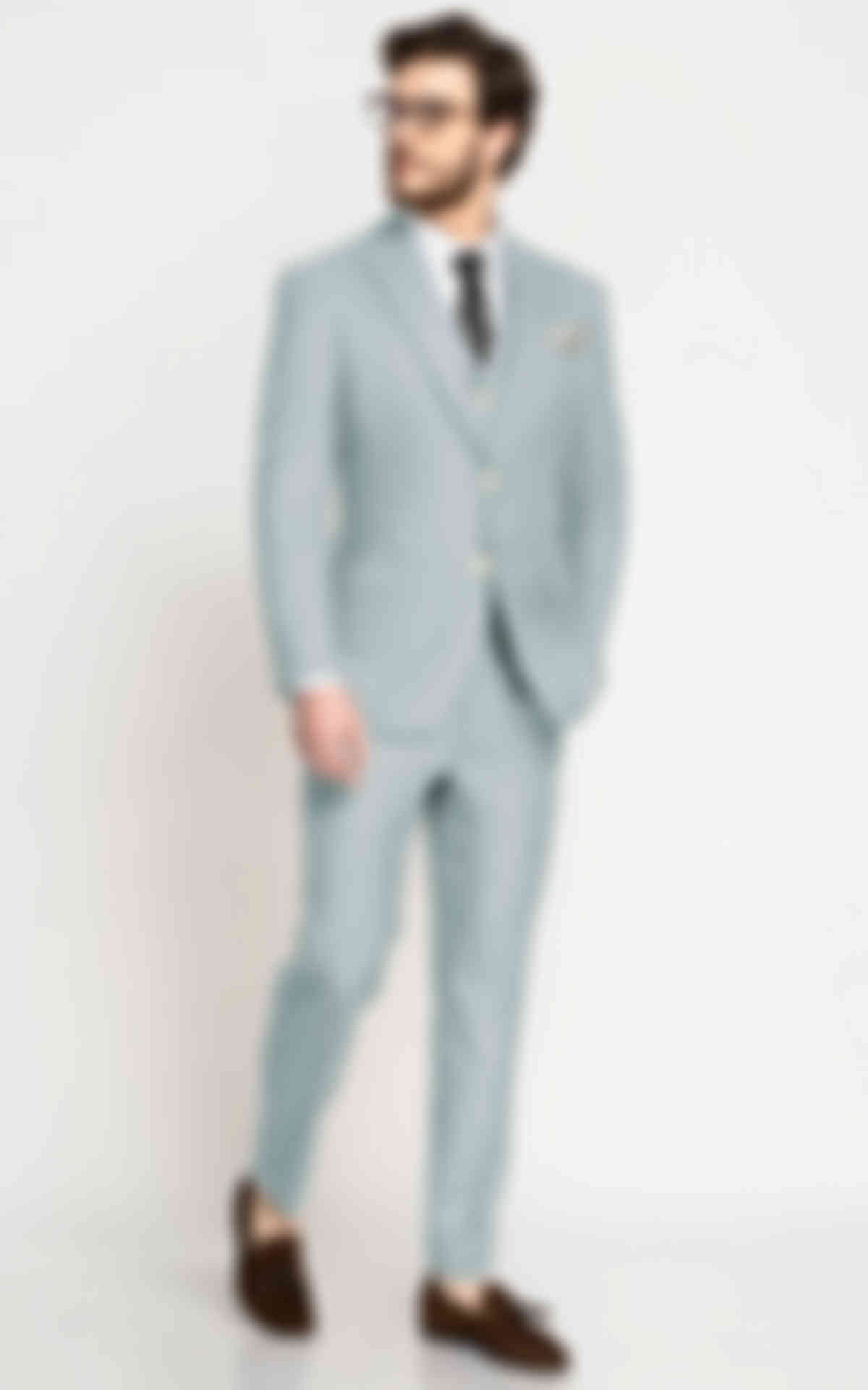 Florence Sky Blue Wool Suit