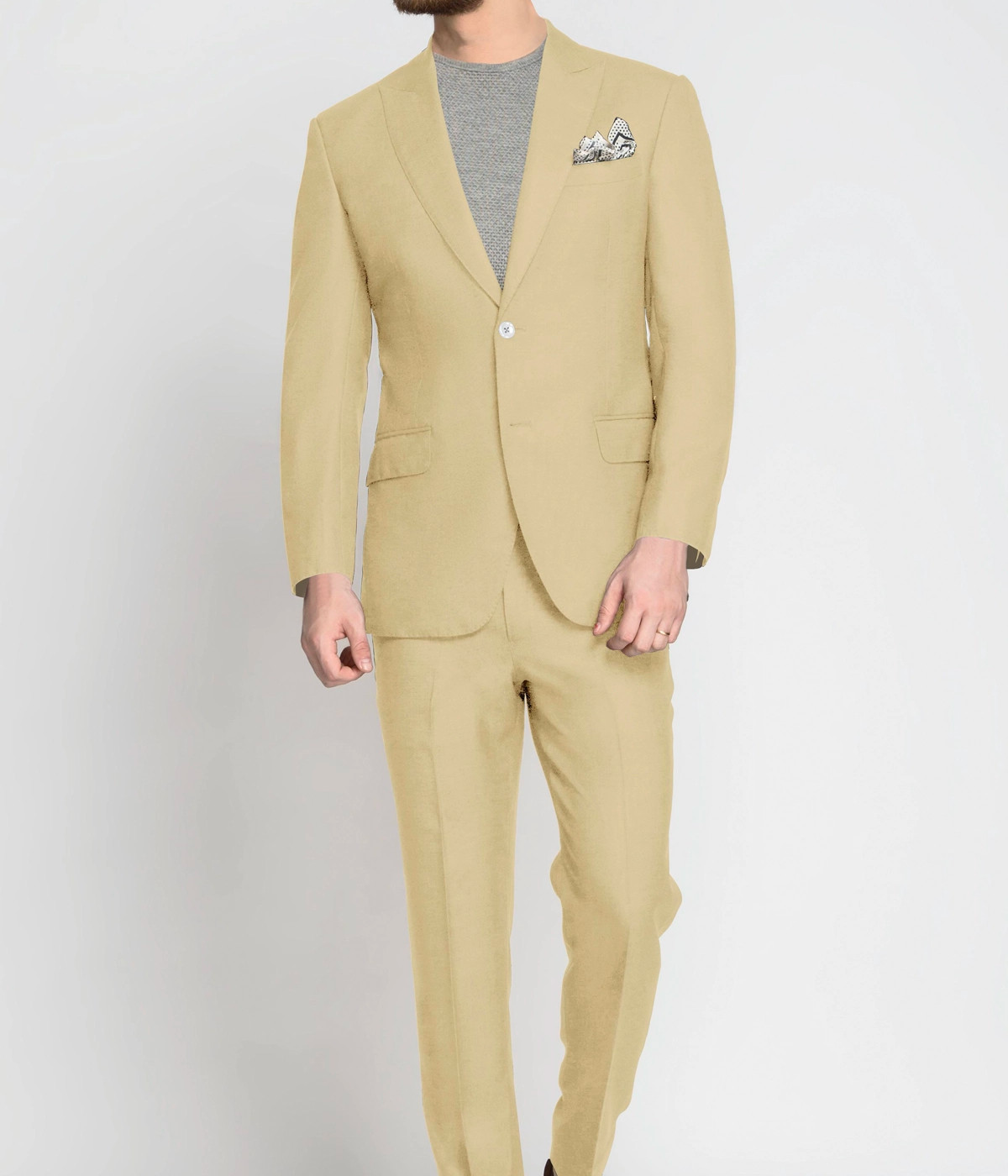 Pastel Clay Wool Suit- view-2