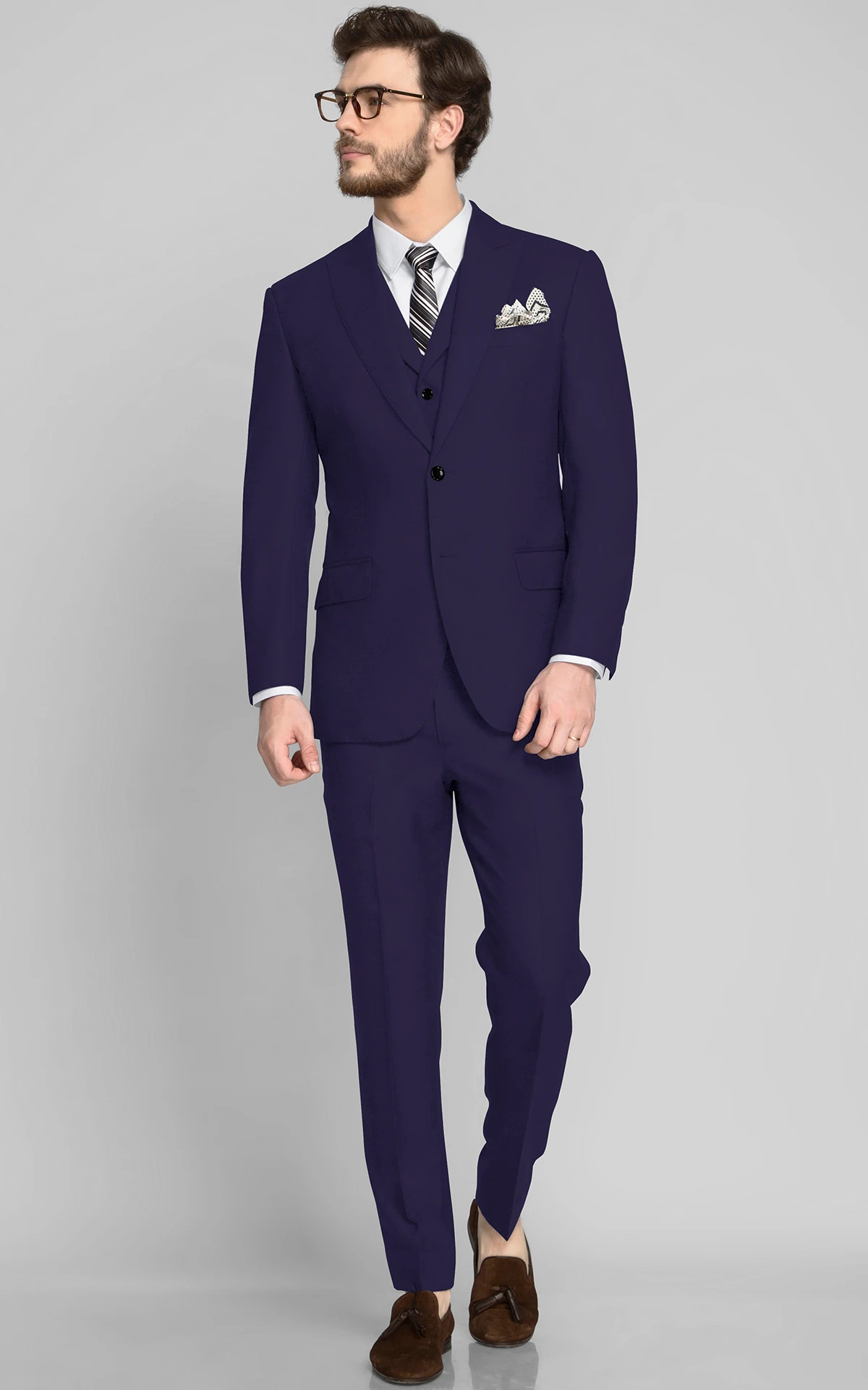 Ibiza Purple Wool Suit