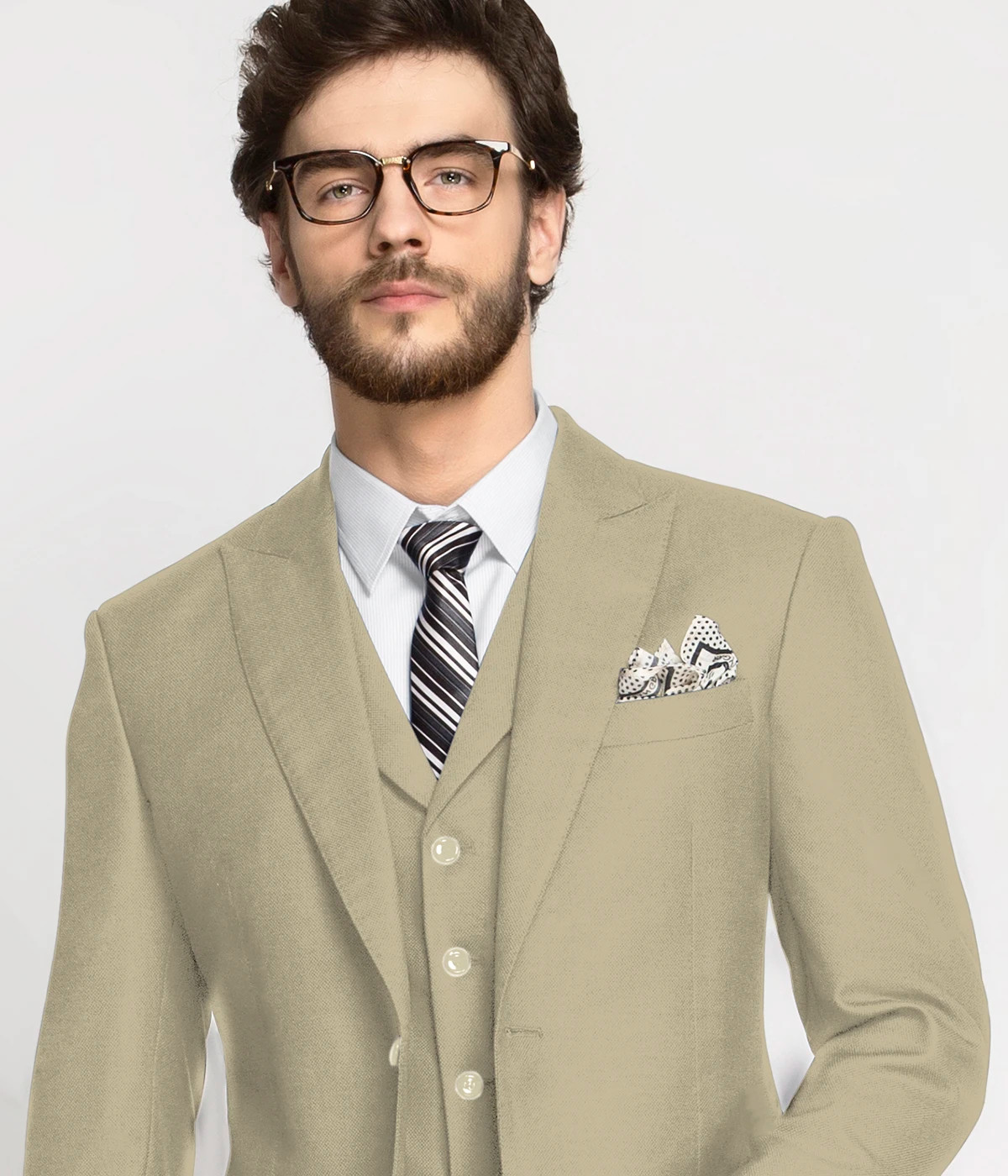 California Khaki Wool Suit-1