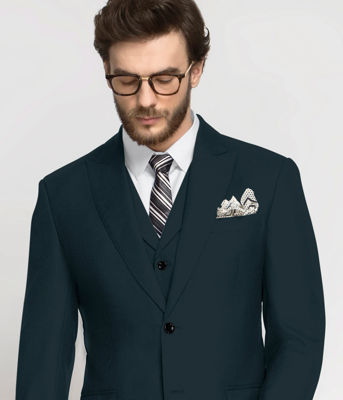 Teal Green Wool Suit-1