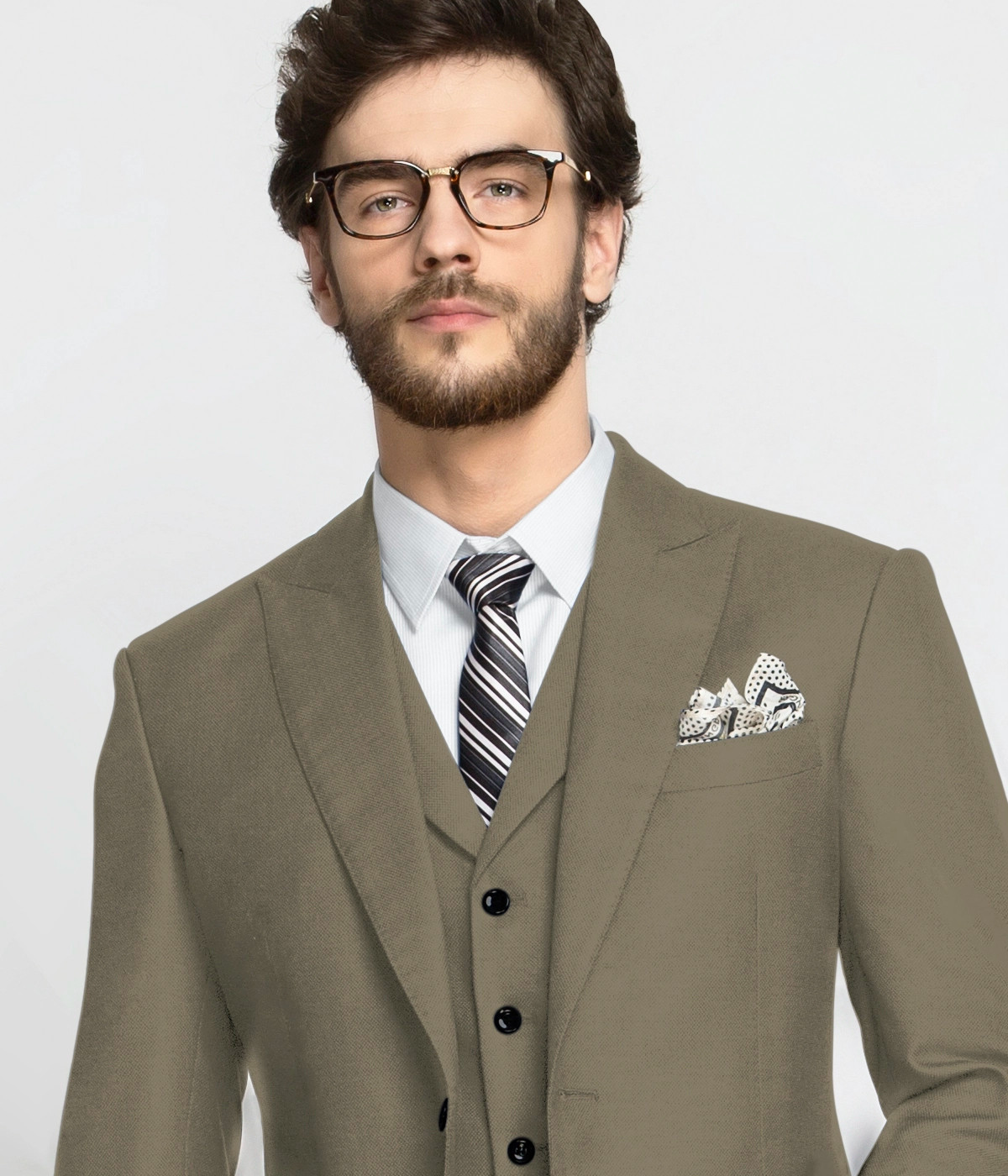 Pittsburgh Steel Brown Wool Suit-1