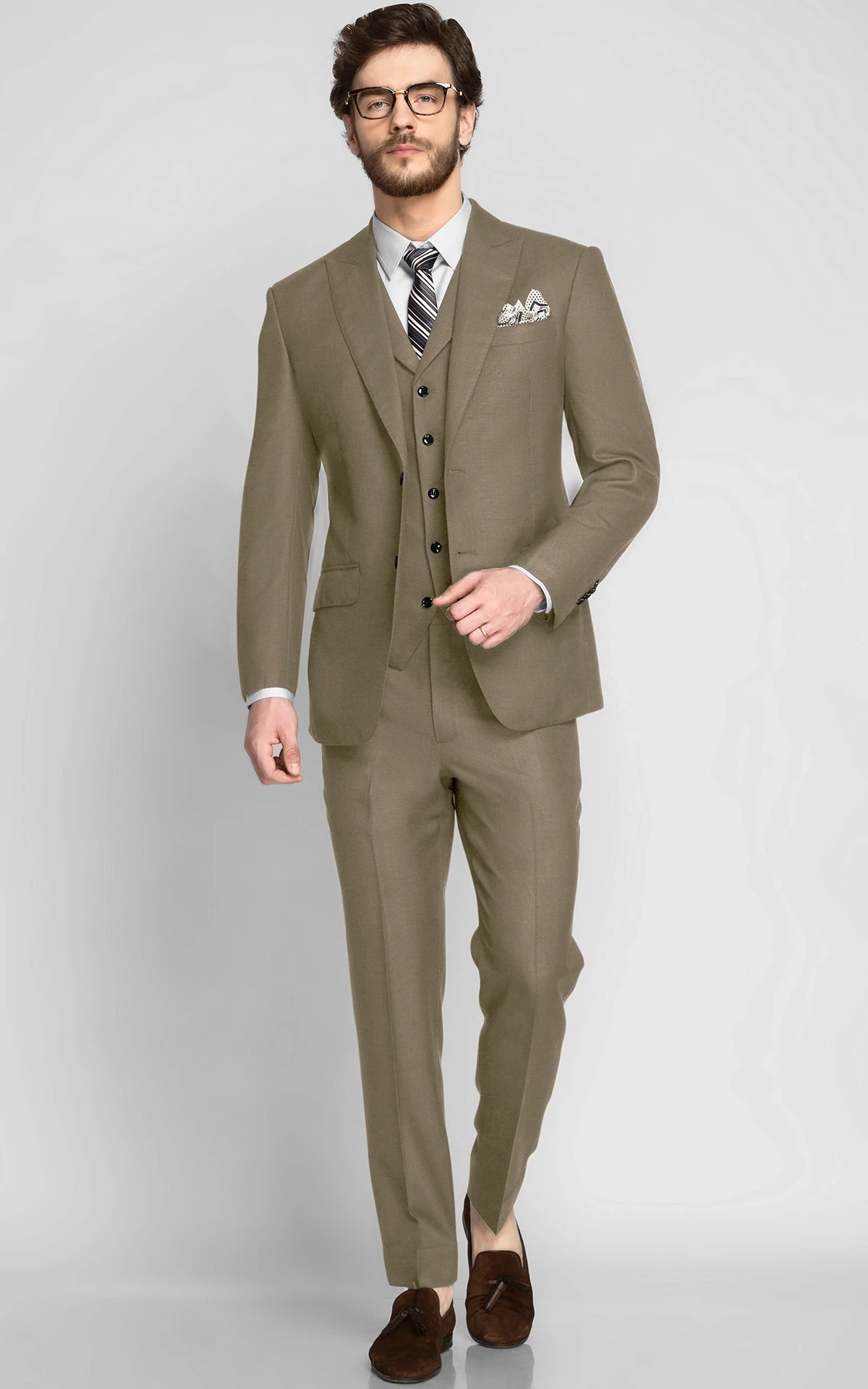 Pittsburgh Steel Brown Wool Suit
