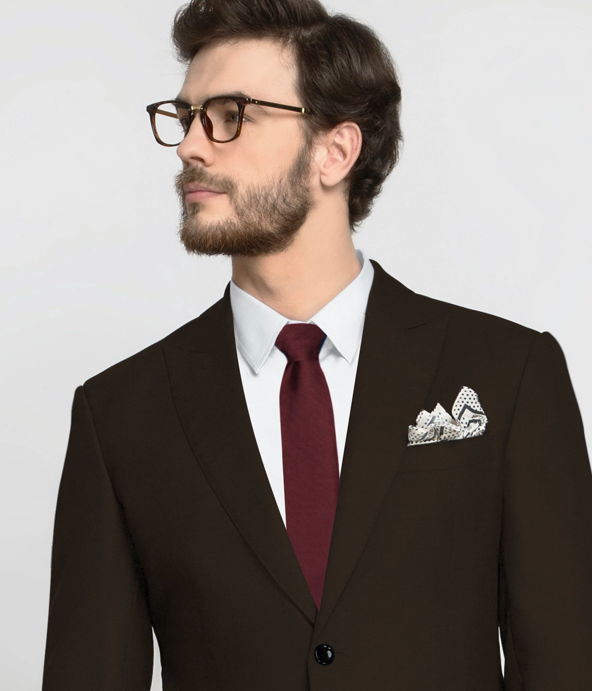 Deep Brown Wool Blazer-1