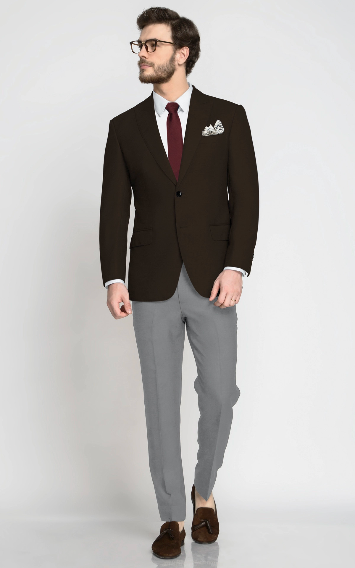 Deep Brown Wool Blazer