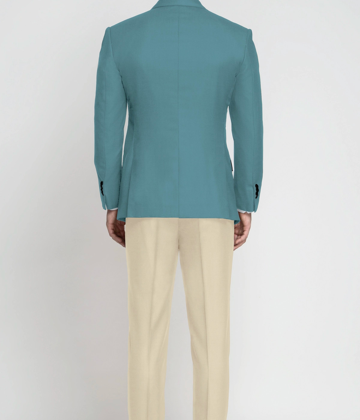 Men Tailored Suit Mint Green Pants Vest Single Breast Coat Peak Lapel  Blazer 
