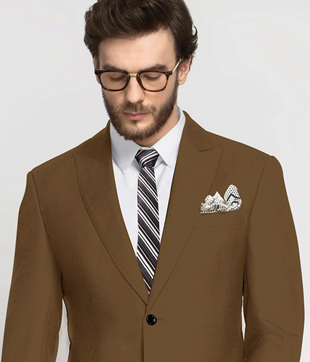 Earthy Brown Wool Blazer-1