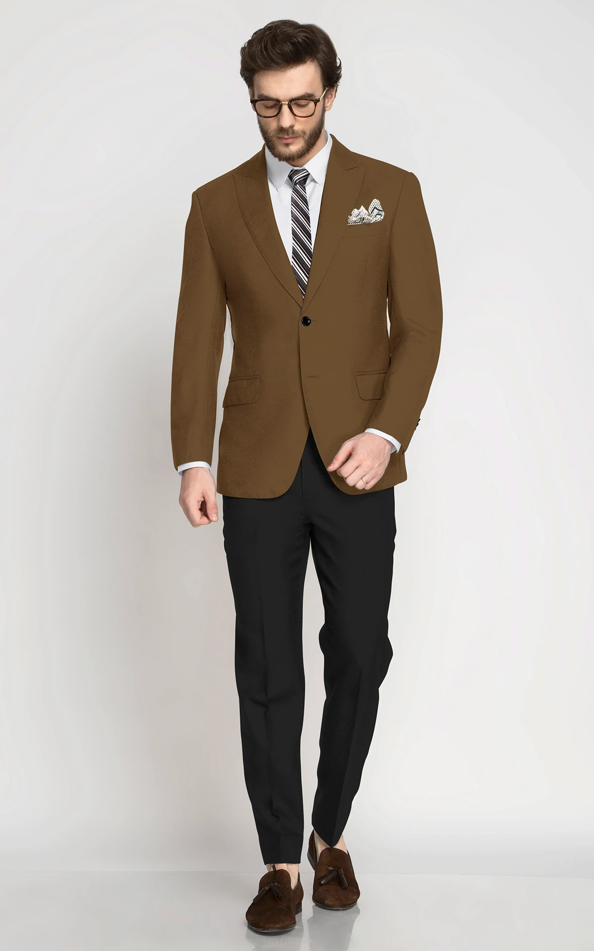 Earthy Brown Wool Blazer