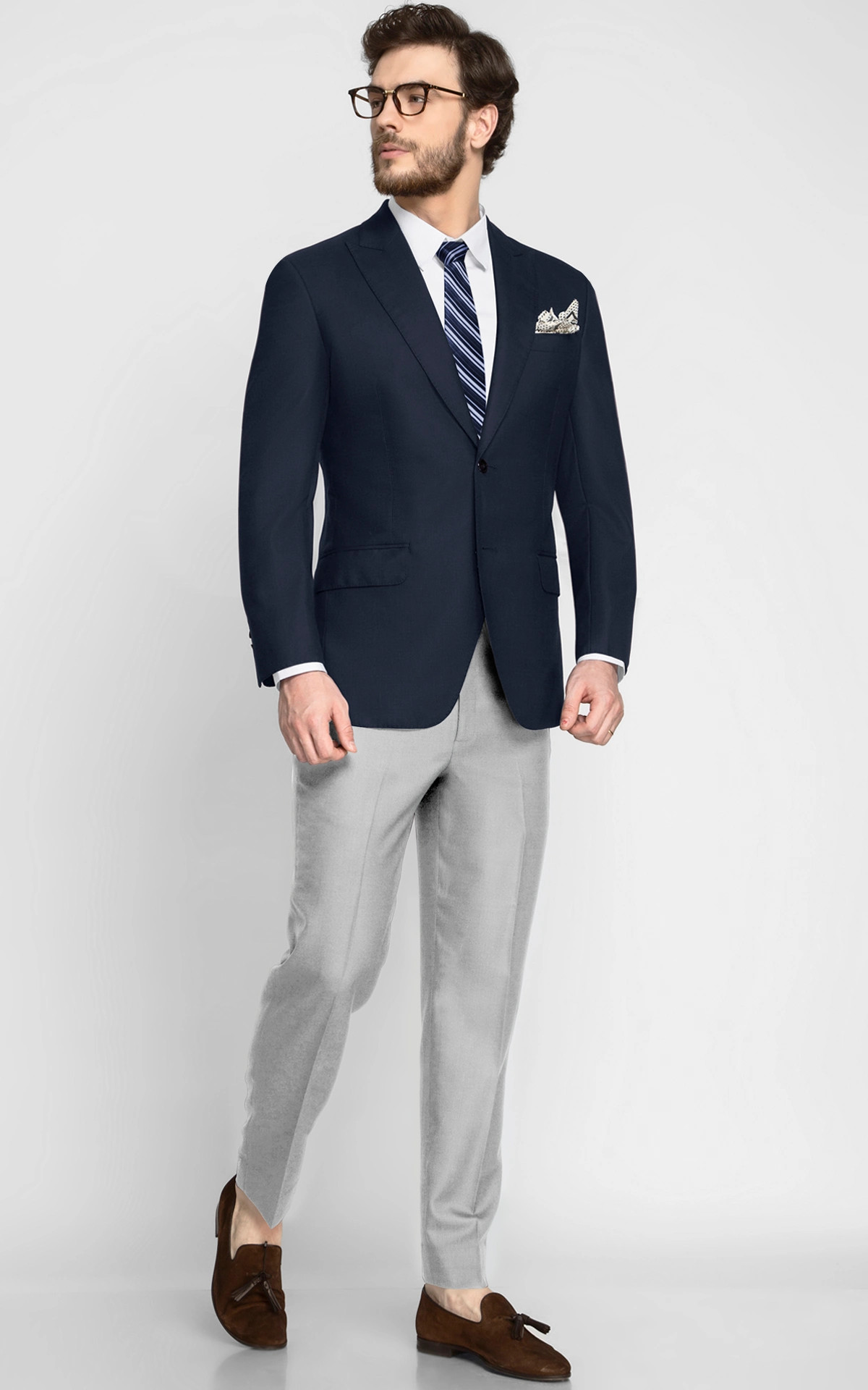 Deep Navy Wool Blazer