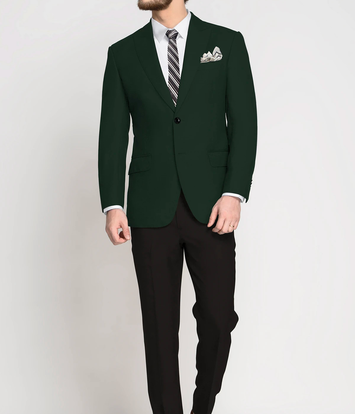 Emerald Green Wool Blazer- view-2