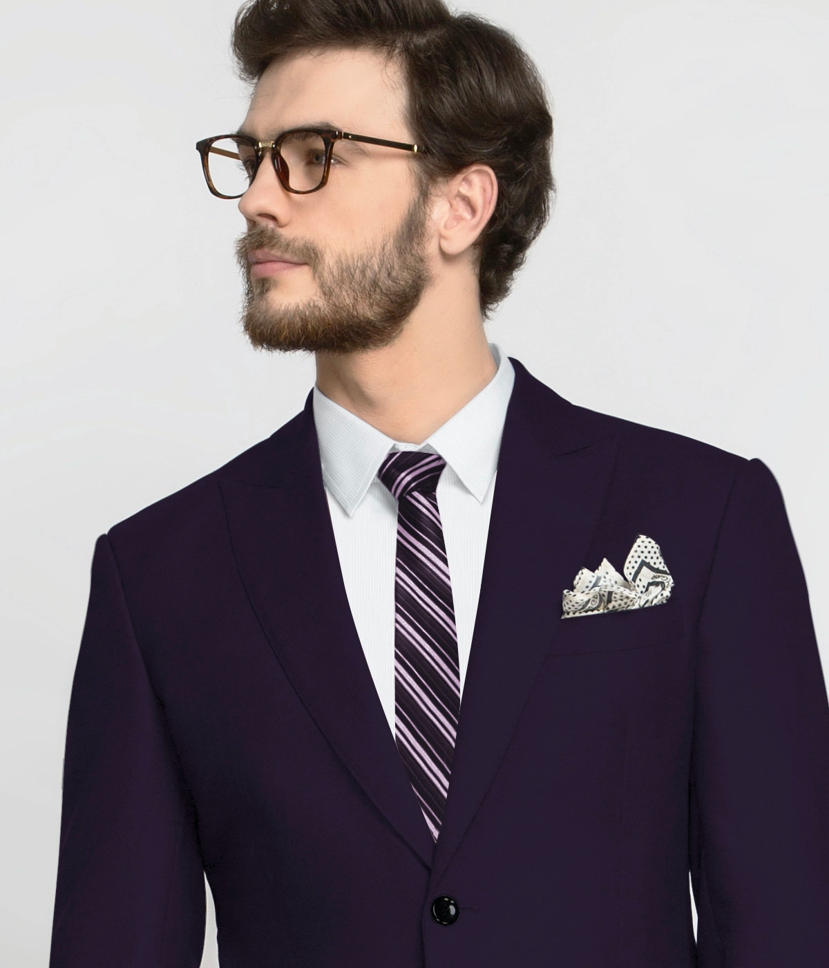 Deep Purple Wool Blazer-1