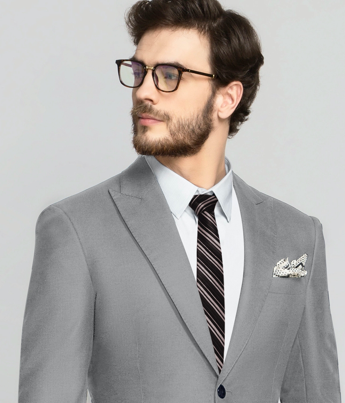 Slate Gray Stretch Wool Blazer-1