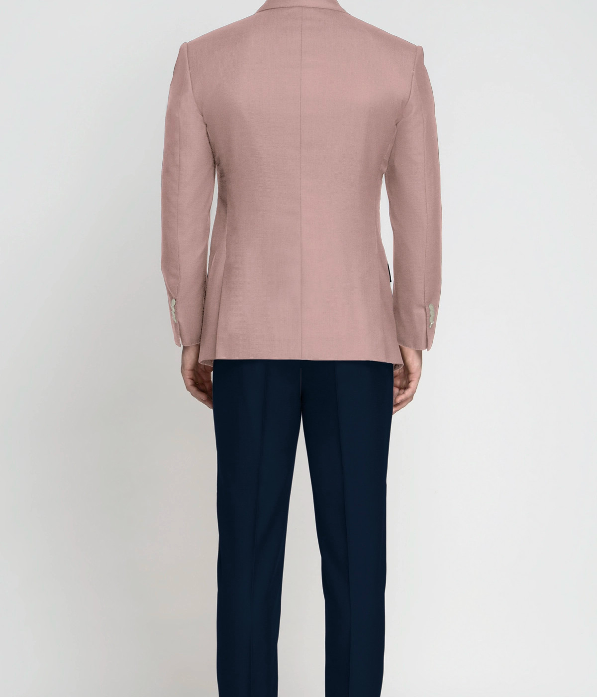 Pastel Pink Stretch Wool Blazer- view-1