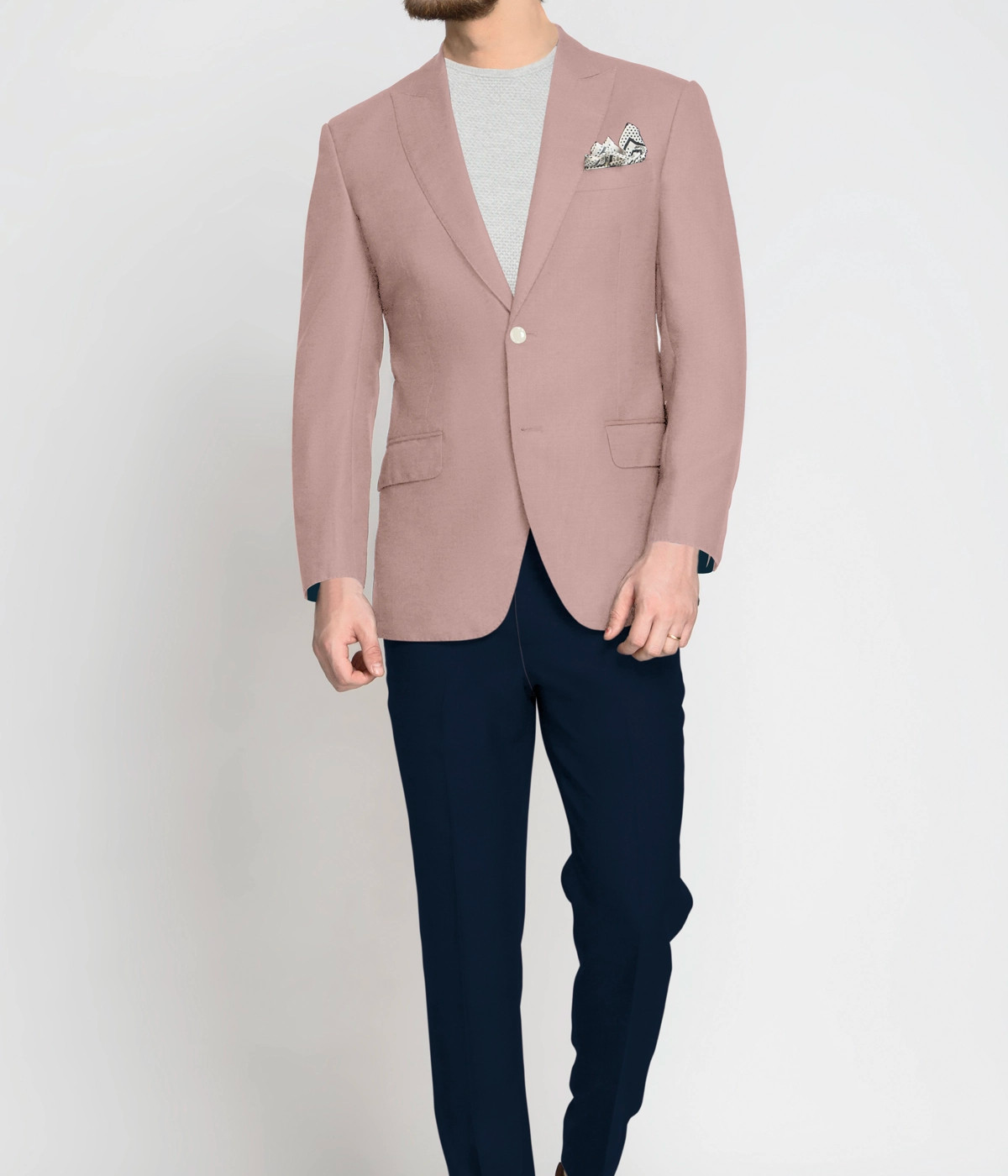 Soft Pink Tailored Fit Cotton Linen Shirt - Natural Fibres