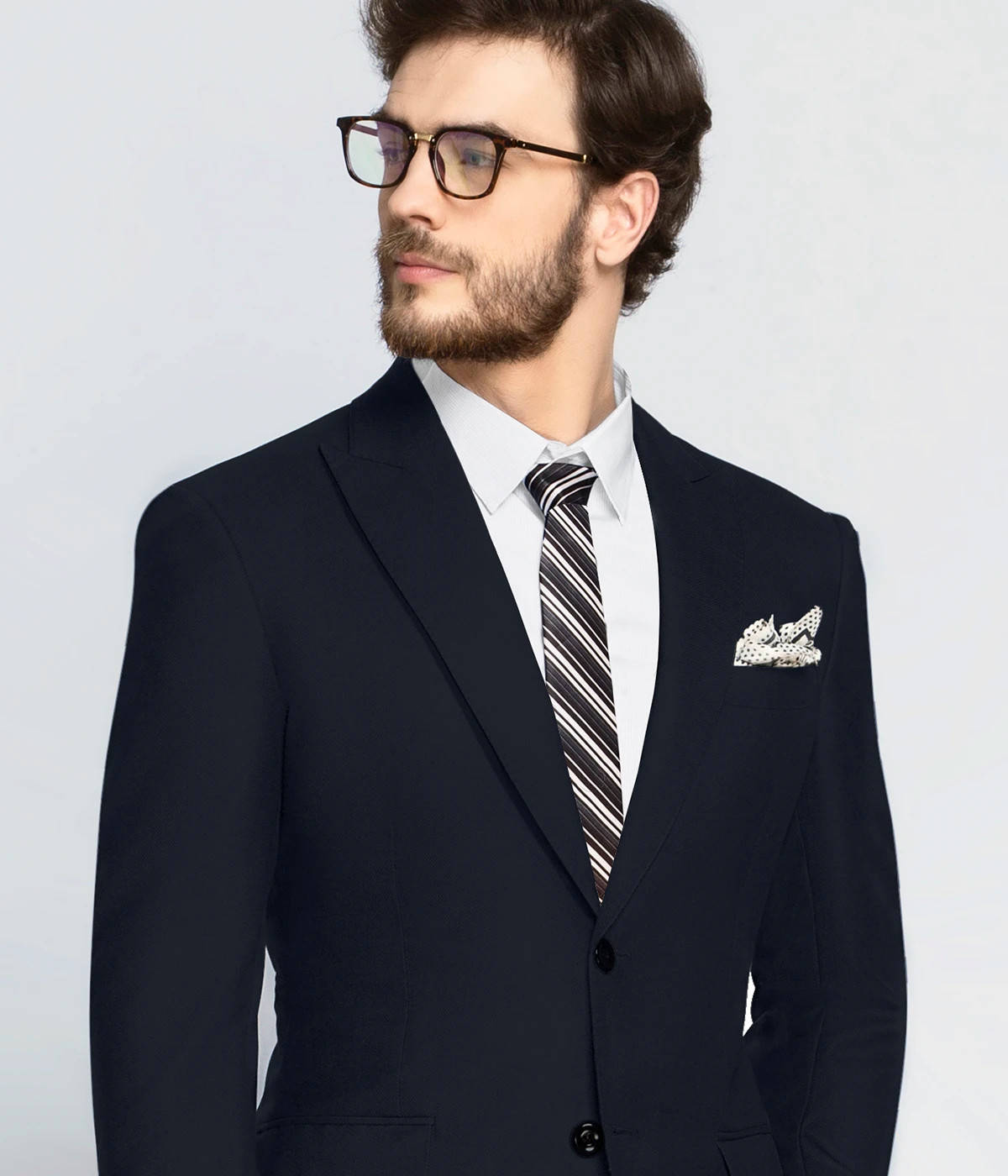 Bluish Black Wool Blazer-1