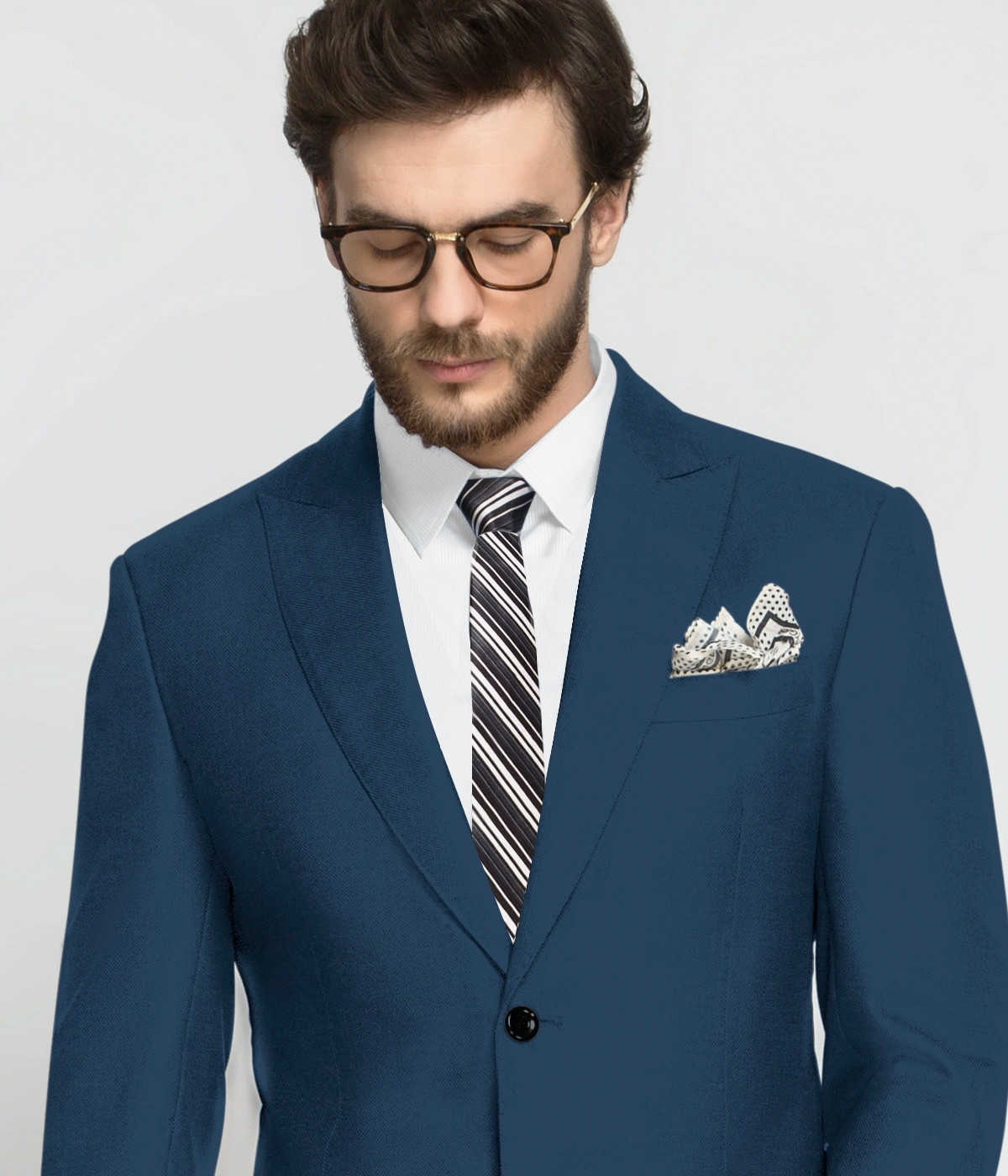Misty Blue Wool Blazer-1