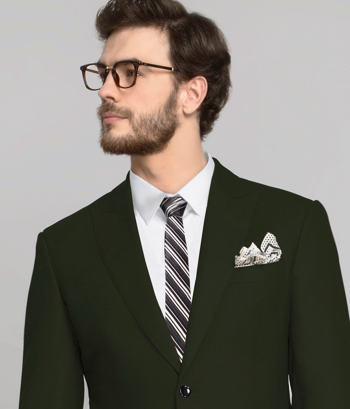 Olive Green Wool Blazer-1
