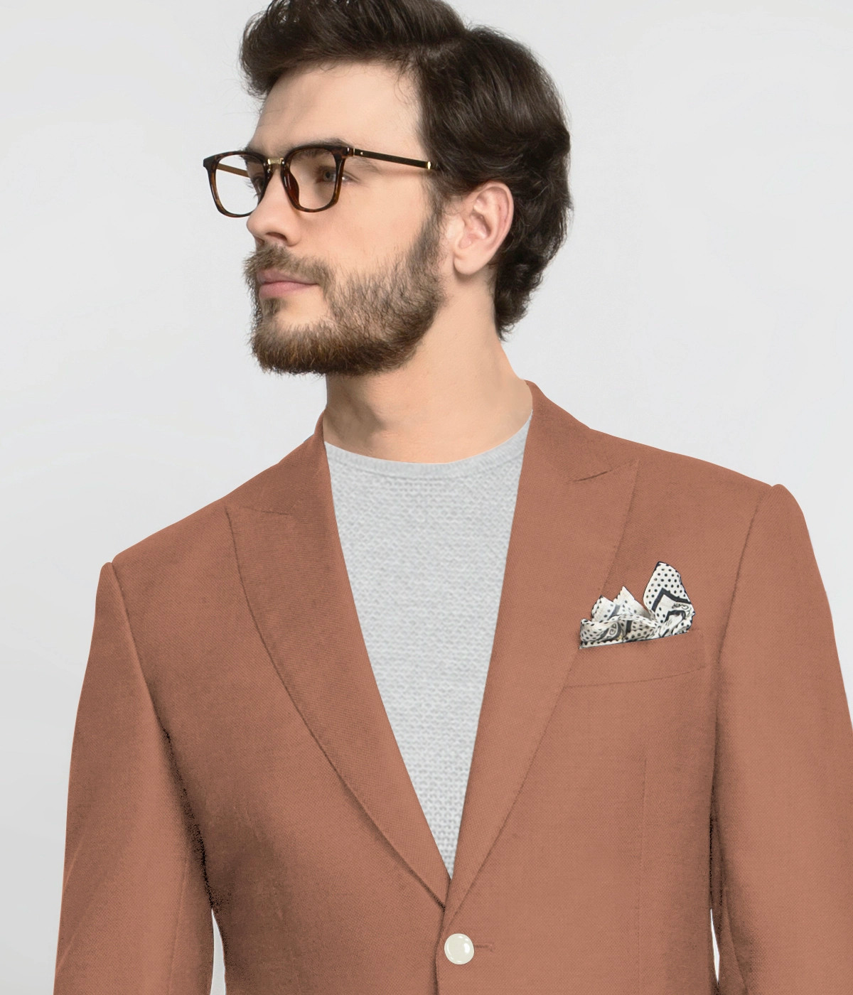 Muted Coral Wool Blazer-1