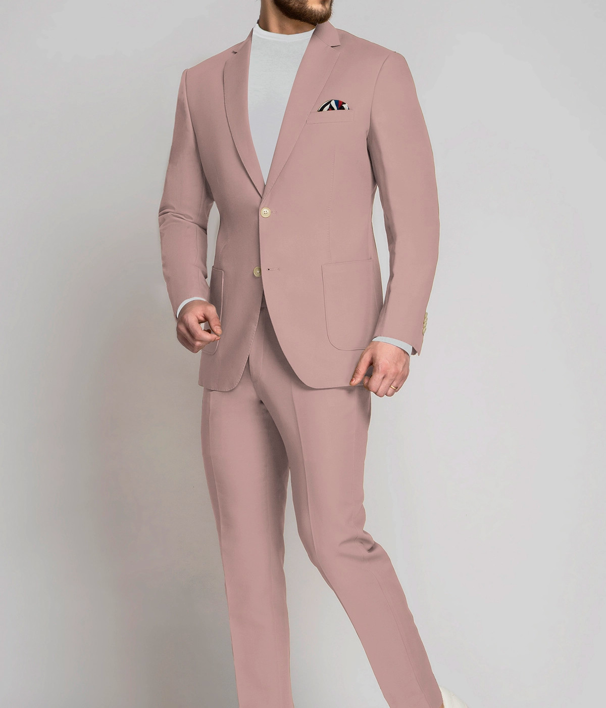 Blush Pink Cotton Suit- view-2