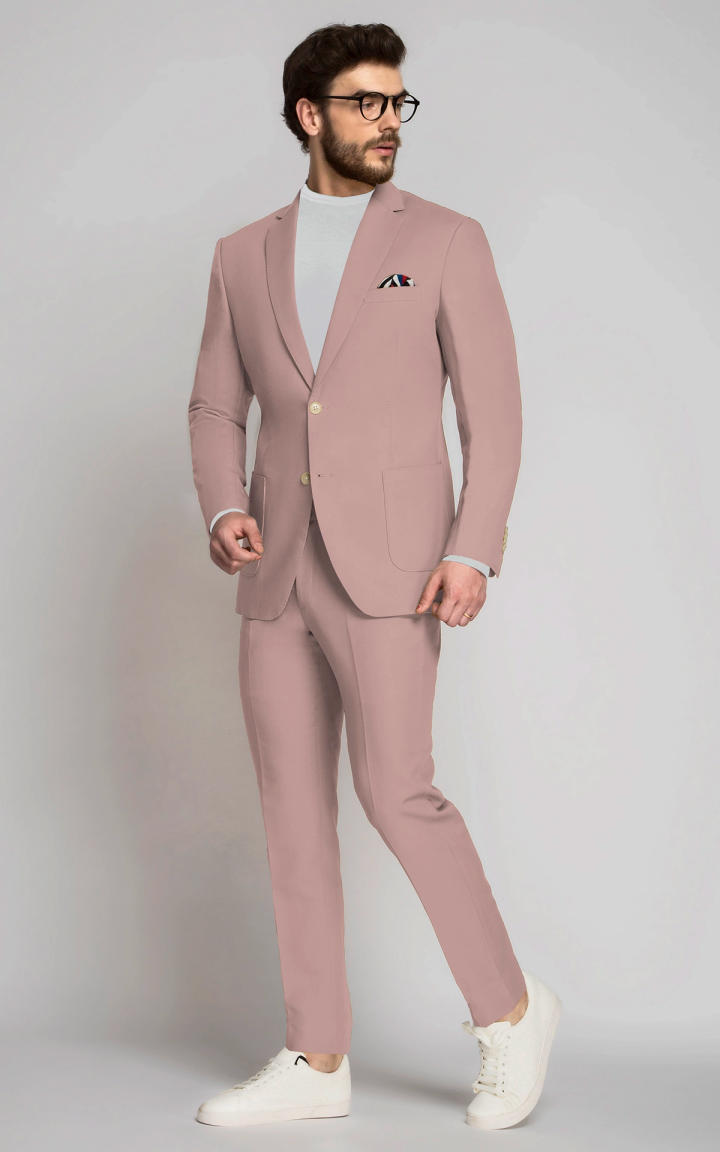 Blush Pink Cotton Suit image
