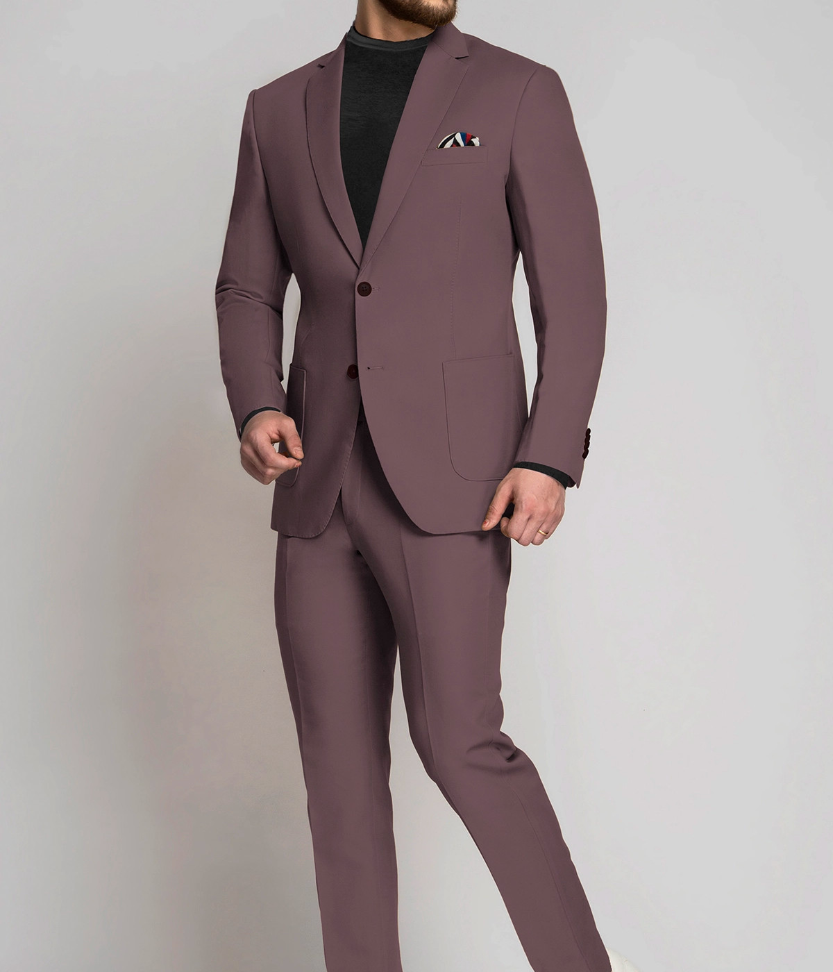 Periwinkle Purple Cotton Suit- view-2