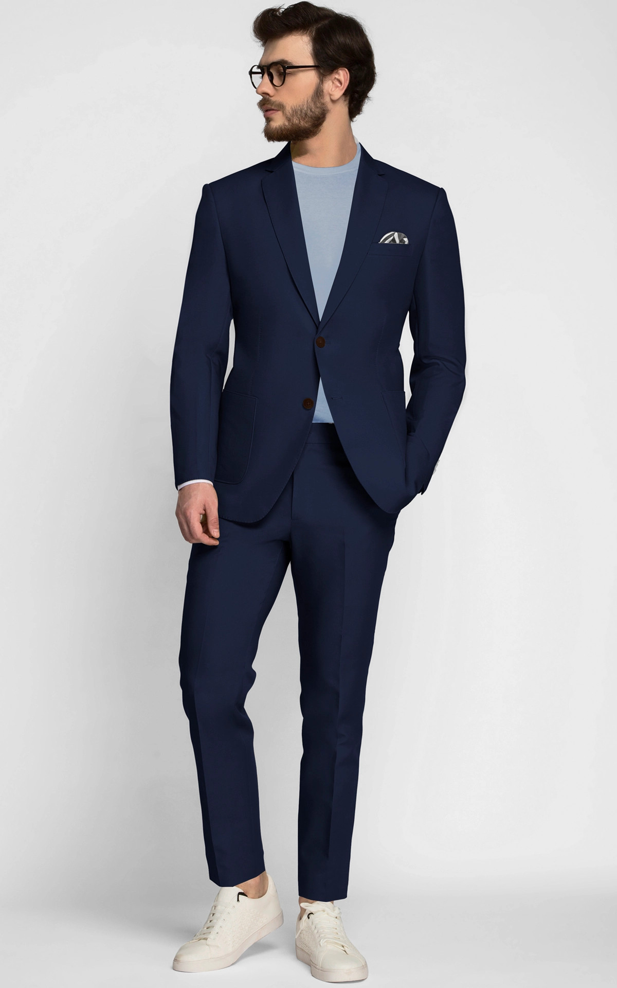 Island Blue Cotton Suit
