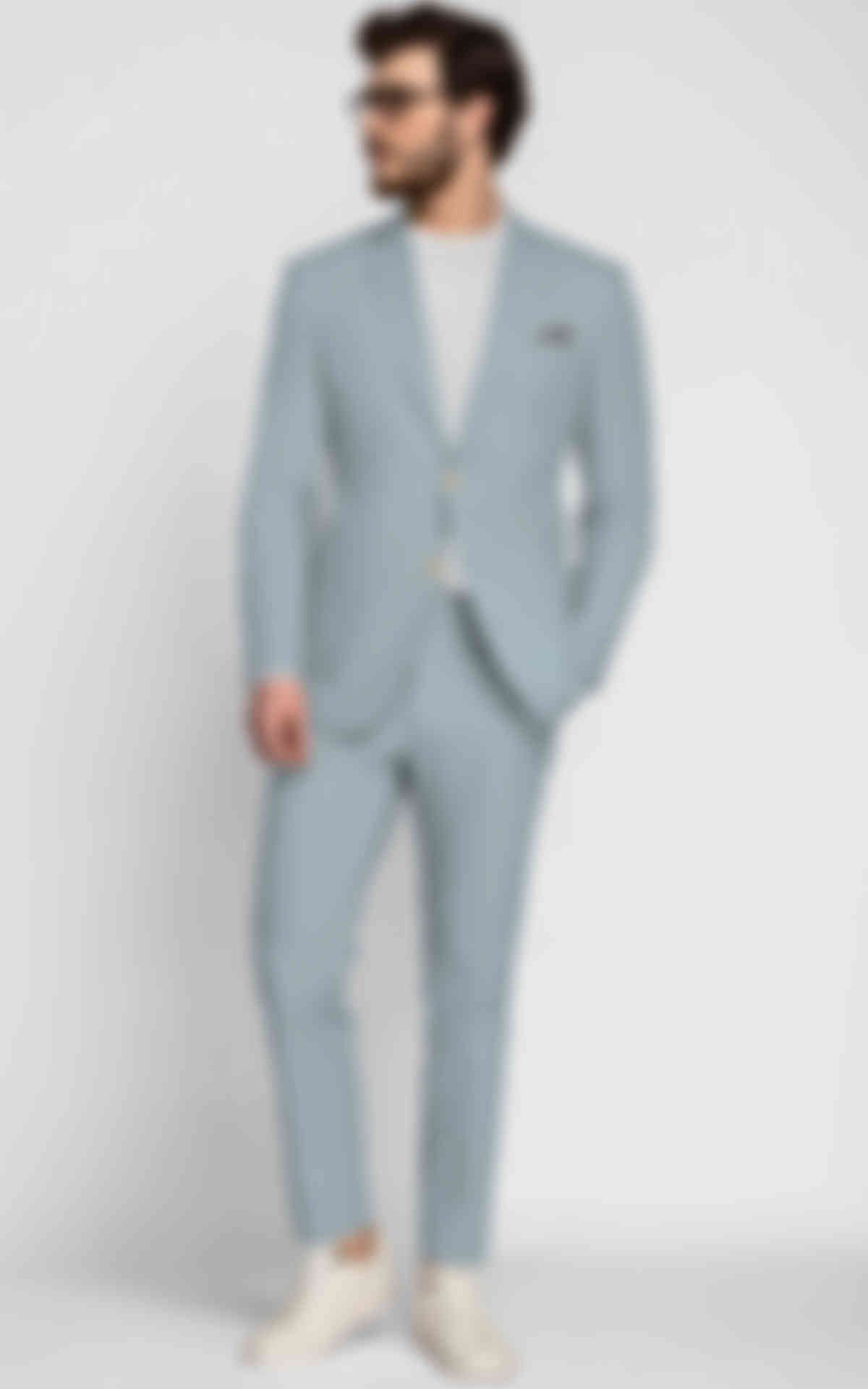 Bluish Grey Cotton Suit