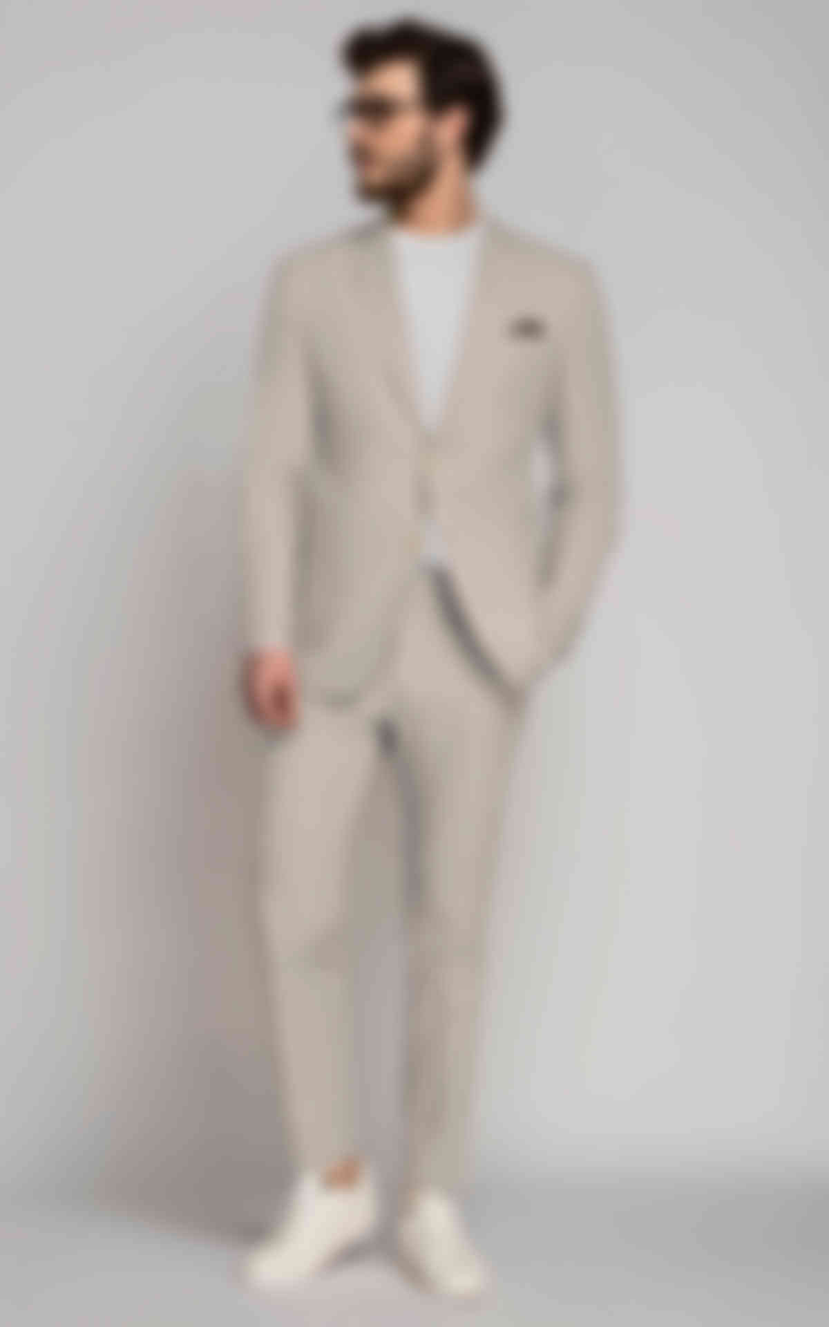 Muted Beige Cotton Suit