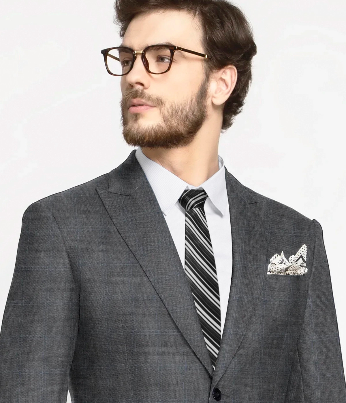 Portland Gray Blue Checks Blazer-1